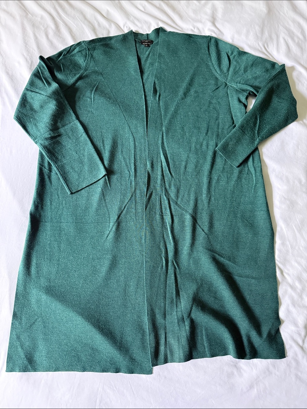Talbots Long Open-Front Women’s Cardigan Sweater - Forest Green